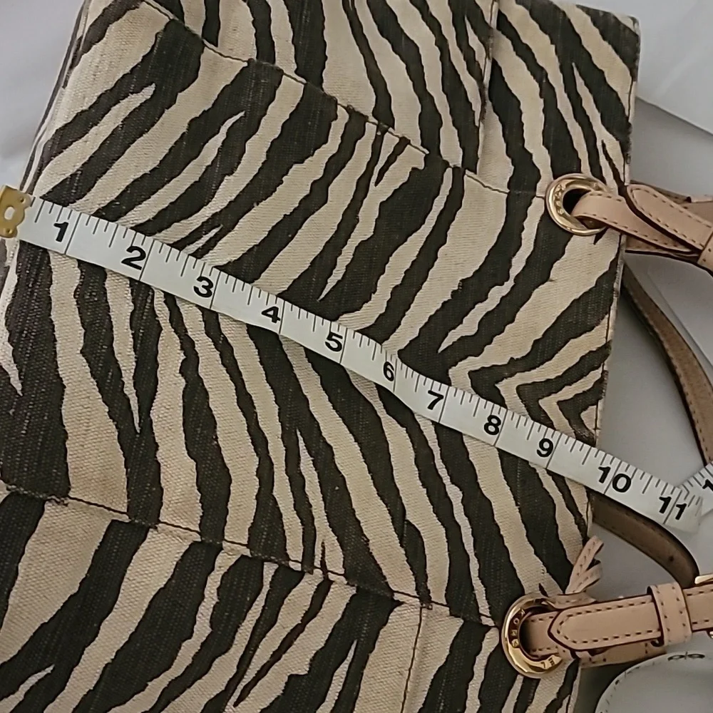 Michael Kors Zebra Pattern Shoulder Bag - Brown and Cream - Picture 13 of 14